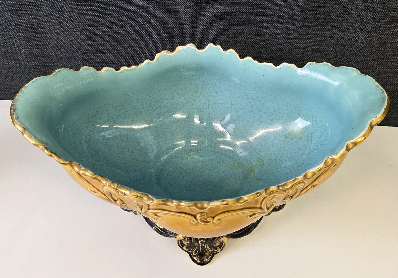 A French Majolica Cache-pot A French Majolica Cache-pot